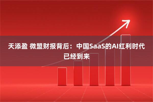 天添盈 微盟财报背后：中国SaaS的AI红利时代已经到来